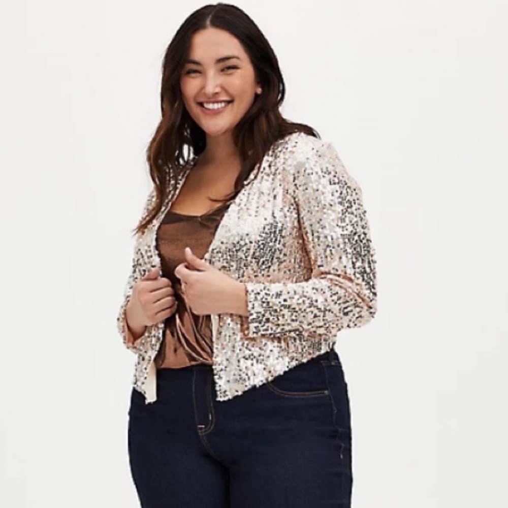 Size 6x Torrid Sequin Short Blazer
